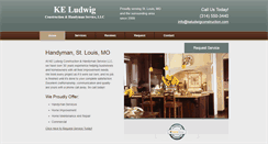 Desktop Screenshot of keludwigconstruction.com